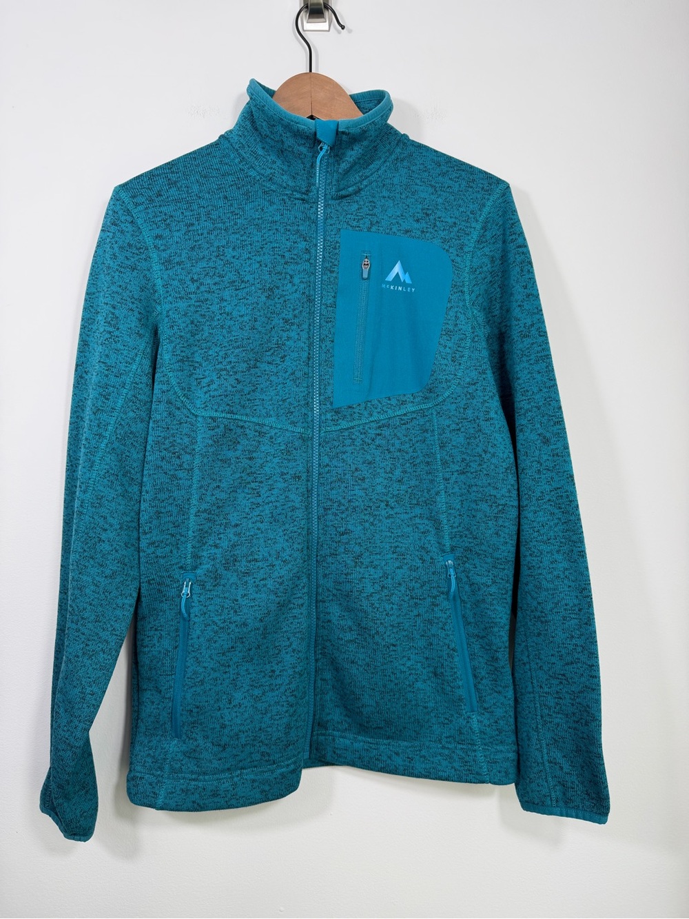 McKinley Teal Knit Fleece Full Zip Hiking Outdoor Jacket Women’s S